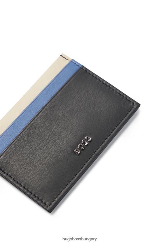 Hugo Boss sokszínű kártyatartó matt bőr hugo sötétkék színben 80P65707 sötétkék