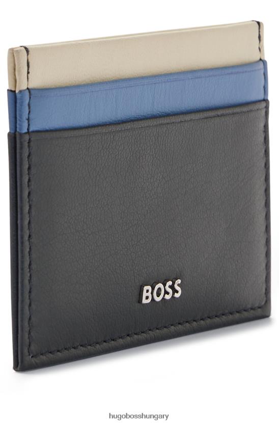 Hugo Boss sokszínű kártyatartó matt bőr hugo sötétkék színben 80P65707 sötétkék