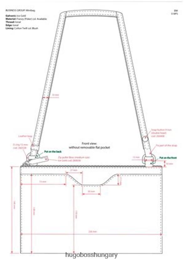 Hugo Boss táska - taylor mini - 50402778 navy 80P6870 sötétkék/fekete