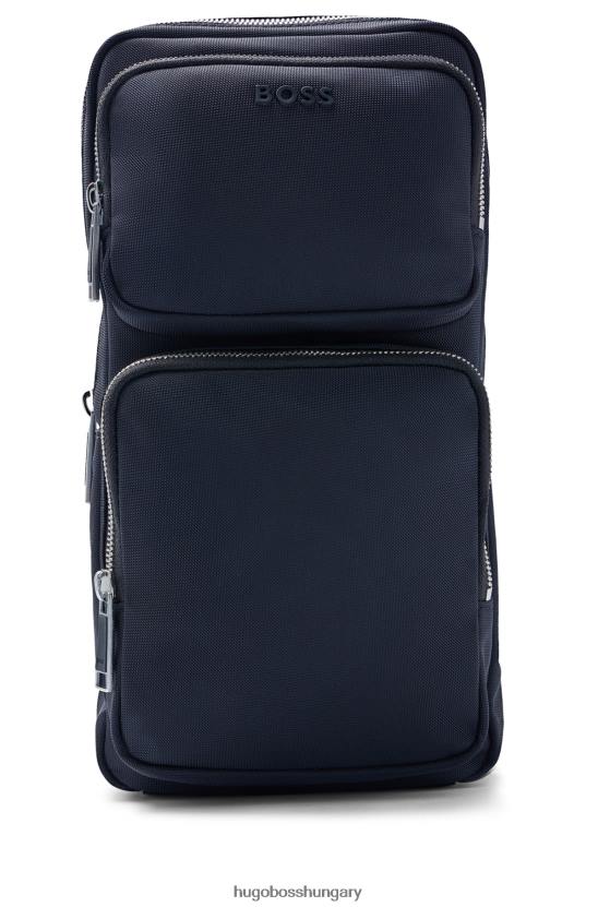 Hugo Boss fekete hugo monopántos hátizsák logós részletekkel 80P65449 fekete