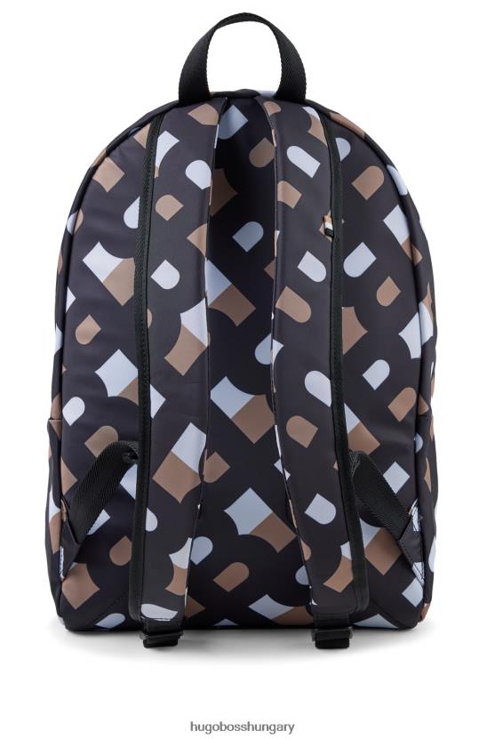 Hugo Boss hugo monogrammintás hátizsák újrahasznosított anyagból, állítható pántokkal mintás 80P65204 mintás