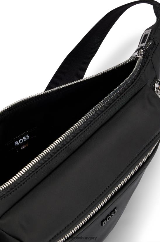 Hugo Boss cipzáras zsebes övtáska újrahasznosított anyagból hugo fekete 80P65921 fekete