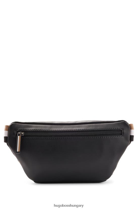 Hugo Boss hugo műbőr övtáska fekete csíkos díszítéssel 80P65413 fekete