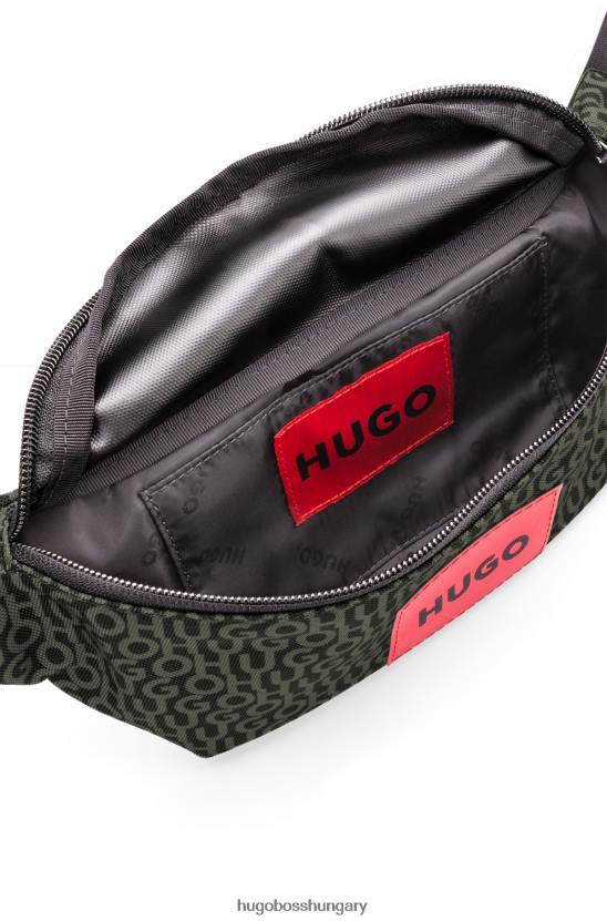 Hugo Boss mintás logóval nyomott övtáska piros hugo márkás címkével 80P65519 mintás