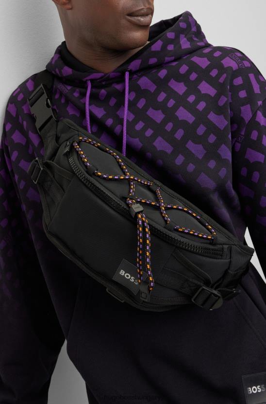 Hugo Boss x khaby újrahasznosított anyagú övtáska 80P65776 fekete