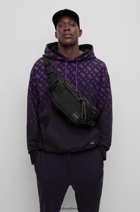 Hugo Boss x khaby újrahasznosított anyagú övtáska 80P65776 fekete