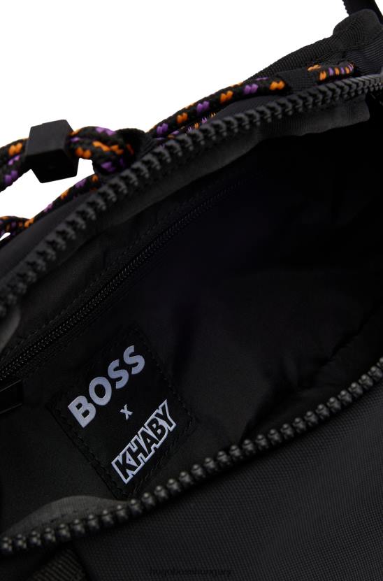 Hugo Boss x khaby újrahasznosított anyagú övtáska 80P65776 fekete