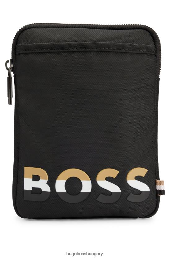 Hugo Boss hugo nyaki táska jellegzetes csíkos pánttal és fekete logóval 80P65696 fekete