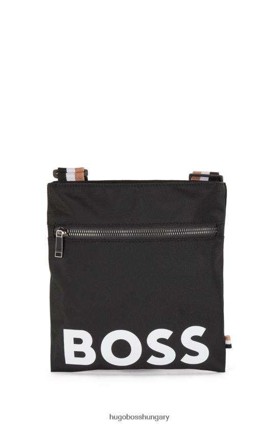 Hugo Boss újrahasznosított nylon borítéktáska nyomott logóval hugo black 80P65456 fekete