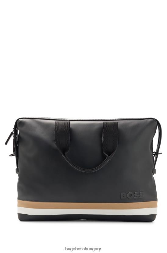 Hugo Boss hugo műbőr irattartó fekete csíkos részletekkel 80P65879 fekete