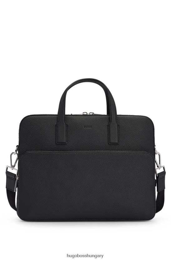 Hugo Boss olasz bőr okmánytáska levehető vállpánttal hugo fekete 80P65624 fekete