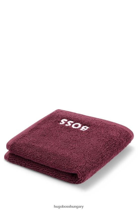 Hugo Boss egyiptomi-pamut arctörlő kontraszt logóval hugo sötétlila 80P65552 sötét lila