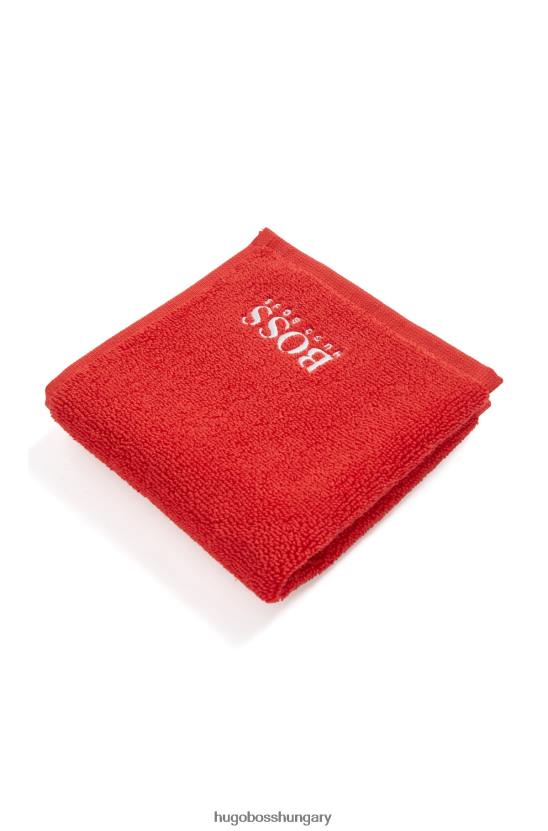 Hugo Boss egyiptomi-pamut arctörlő kontraszt logóval, piros hugo 80P65556 piros