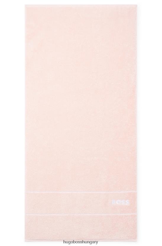 Hugo Boss egyiptomi-pamut kéztörlő kontraszt logóval hugo pink 80P65669 rózsaszín