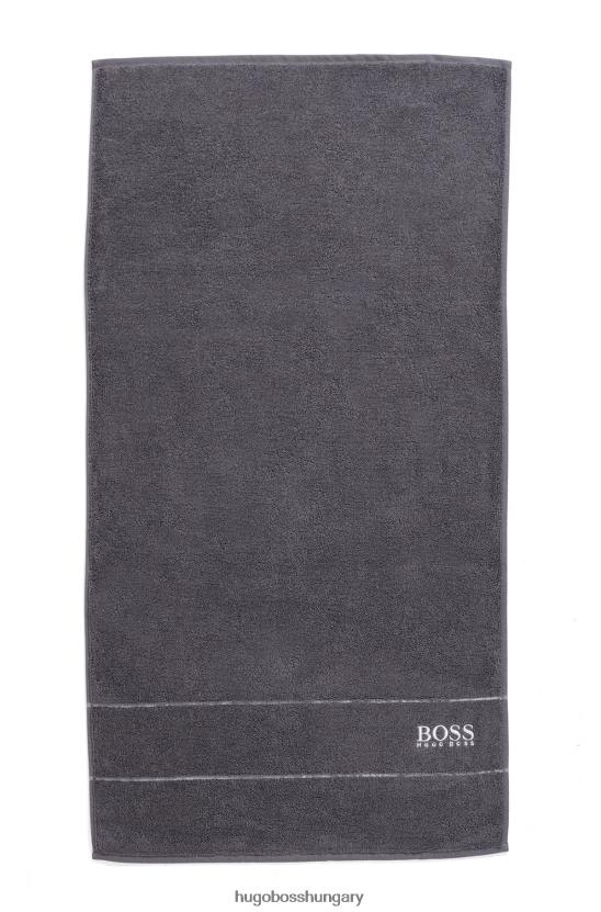 Hugo Boss egyiptomi-pamut kéztörlő kontraszt logóval hugo sötétszürke 80P65675 sötétszürke