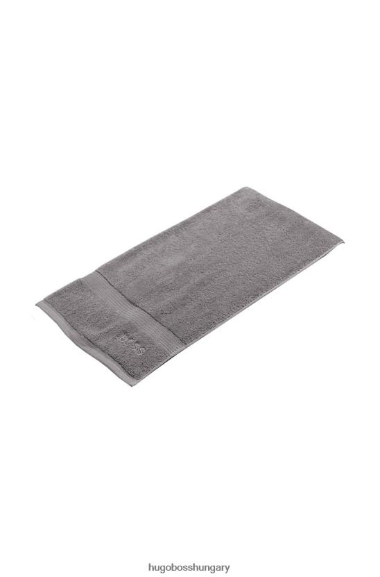 Hugo Boss ezüst logós fürdőlepedő égei pamut hugo anyagból 80P65642 ezüst