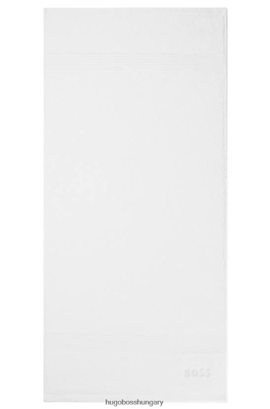 Hugo Boss fehér logóval hímzett kéztörlő égei pamut hugo anyagból 80P65597 fehér
