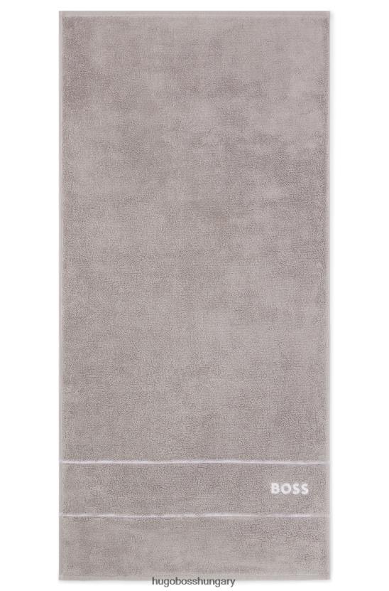 Hugo Boss hugo egyiptomi-pamut kéztörlő kontrasztos szürke logóval 80P65672 szürke