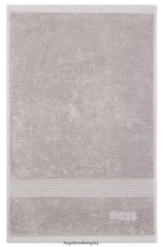 Hugo Boss hugo ezüst logóval hímzett vendégtörülköző égei pamutból 80P65573 ezüst