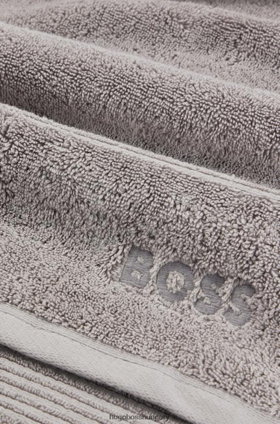 Hugo Boss hugo ezüst logóval hímzett vendégtörülköző égei pamutból 80P65573 ezüst