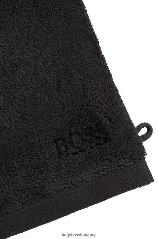 Hugo Boss hugo fekete logós mosókesztyű égei pamutból 80P65728 fekete
