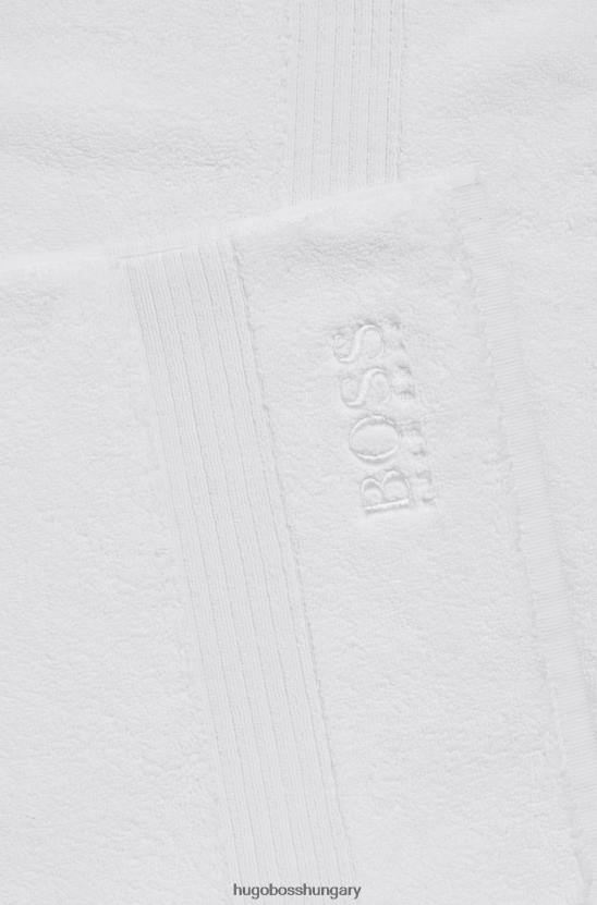 Hugo Boss hugo logós fürdőszőnyeg égei pamut fehér színben 80P65829 fehér