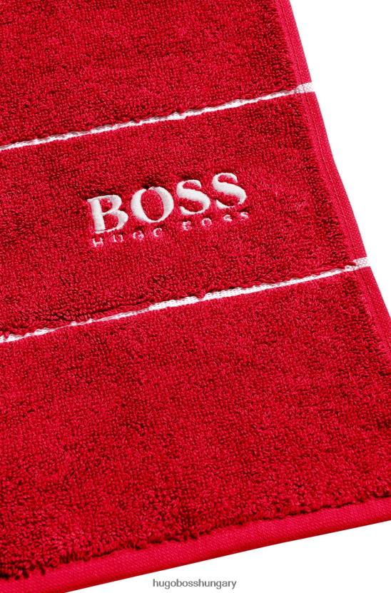 Hugo Boss hugo piros egyiptomi-pamut fürdőlepedő kontraszt logóval 80P65783 piros