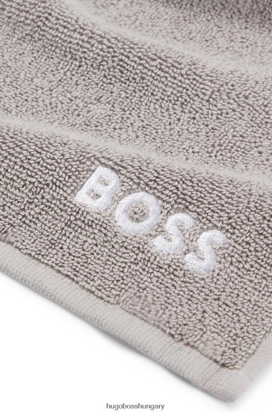 Hugo Boss hugo szürke egyiptomi-pamut arctörlő kontraszt logóval 80P65554 szürke