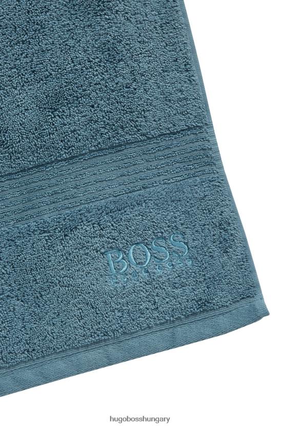 Hugo Boss logós fürdőlepedő égei pamut kék hugo színben 80P65933 kék