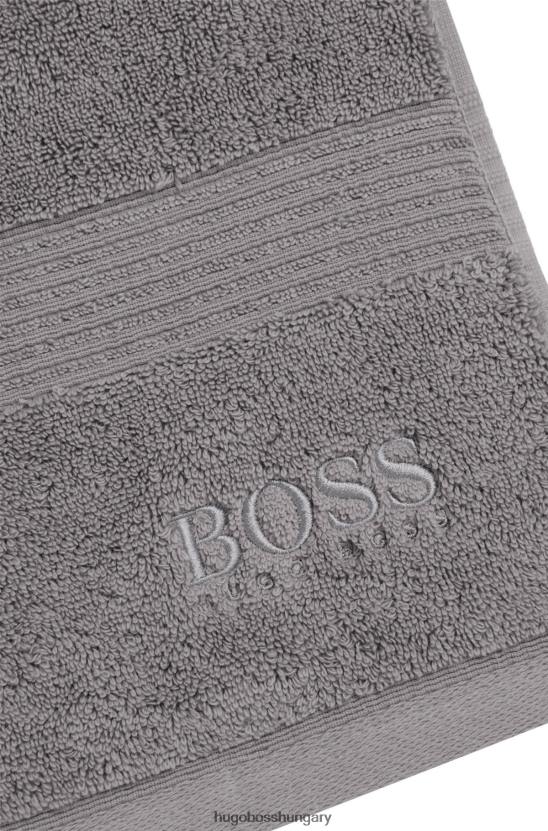 Hugo Boss logós kéztörlő égei pamut hugo ezüst színben 80P65611 ezüst