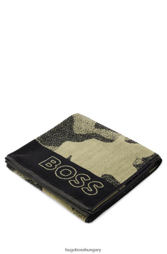 Hugo Boss & nba terepszínű mintás strandtörölköző 80P62481 zöld mintás
