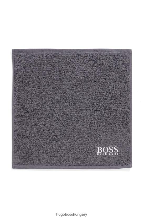 Hugo Boss sötétszürke egyiptomi-pamut arctörlő kontrasztos hugo logóval 80P65563 sötétszürke