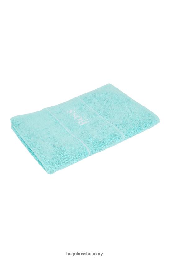 Hugo Boss türkiz hugo egyiptomi-pamut vendégtörölköző kontraszt logóval 80P65481 türkiz