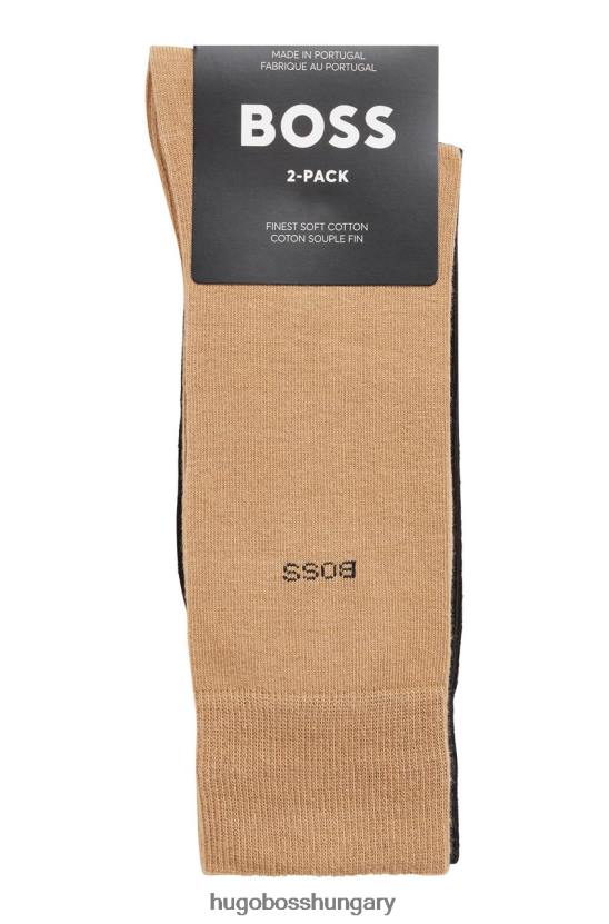 Hugo Boss 2 csomag zokni 50467709 bézs 80P6543 bézs