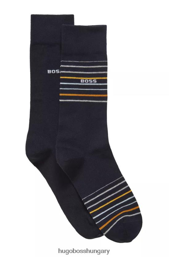 Hugo Boss 2 részes zokni 50473157 sötétkék 80P6467 sötétkék/fekete