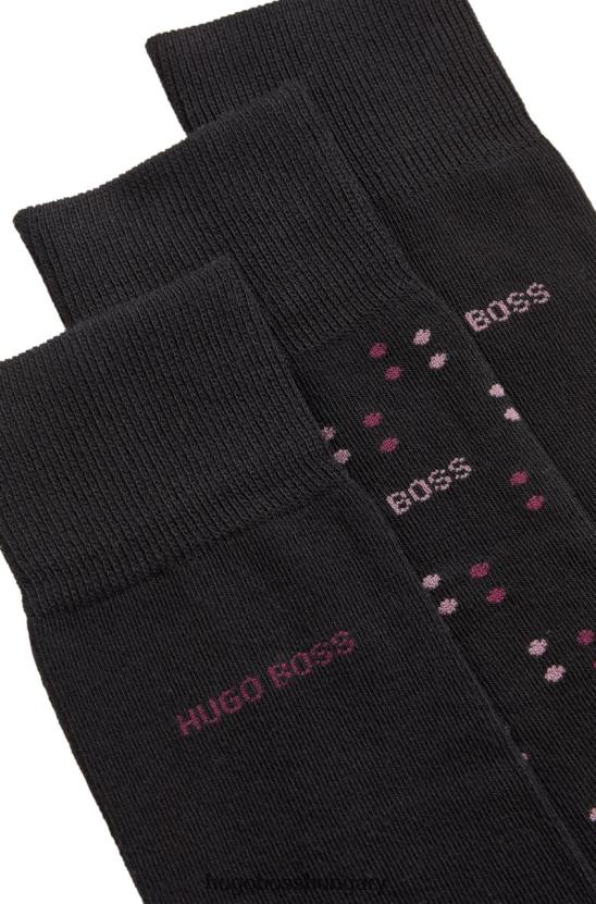 Hugo Boss 3 db-os zokni ajándékkészlet 50457784 fekete 80P6570 fekete