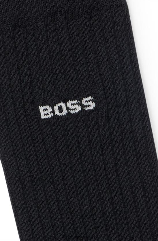 Hugo Boss hugo fekete négyes csomag zokni pamutkeverékben 80P63082 fekete