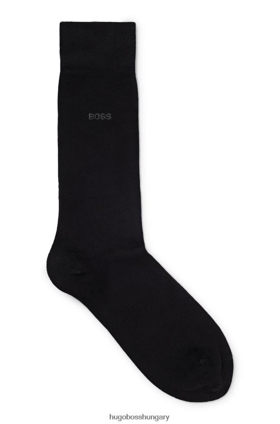 Hugo Boss hugo normál hosszúságú zokni antibakteriális felülettel, fekete 80P64223 fekete