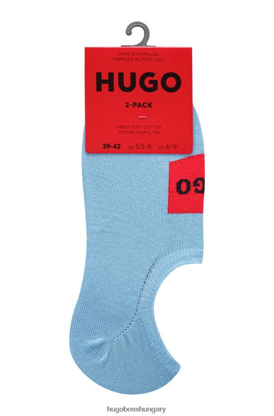Hugo Boss két csomag láthatatlan zokni hugo világoskék szőtt logóval 80P64641 világoskék