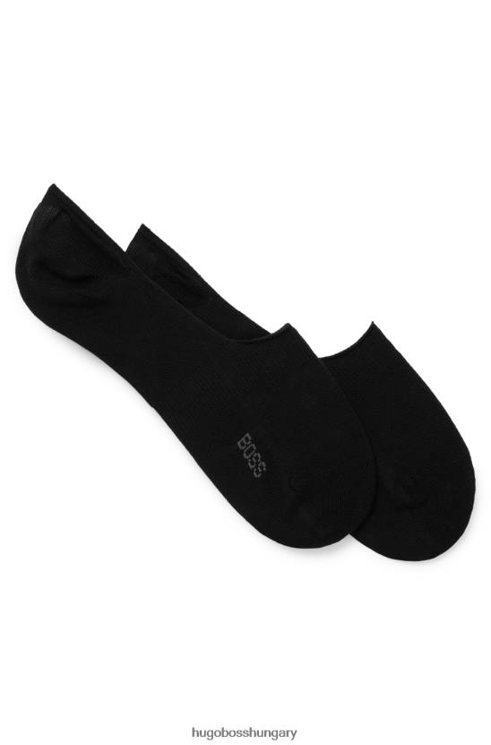 Hugo Boss két csomag láthatatlan zokni pamutkeverékből, fekete hugo 80P62558 fekete
