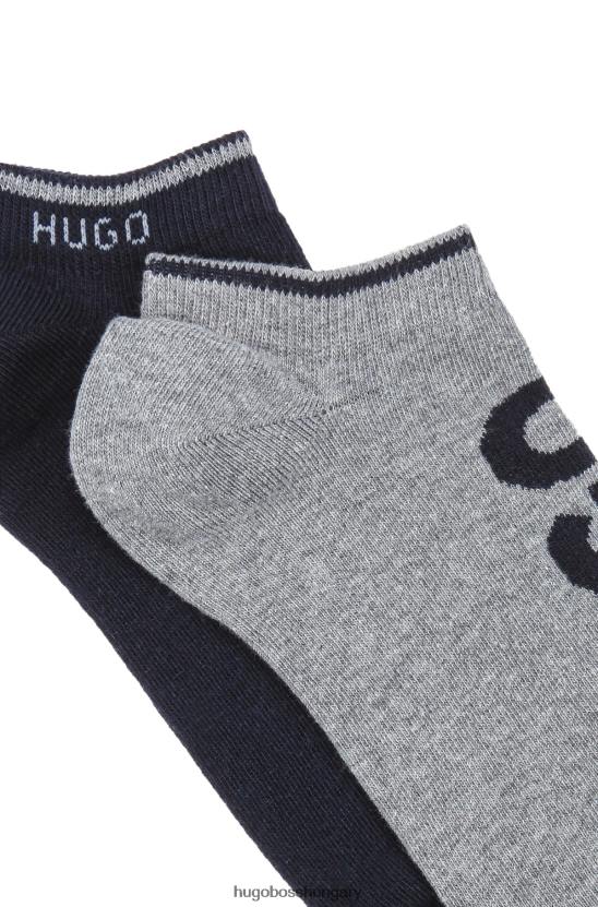 Hugo Boss két csomag zokni pamutkeverékben, sötétkék hugo 80P64061 sötétkék