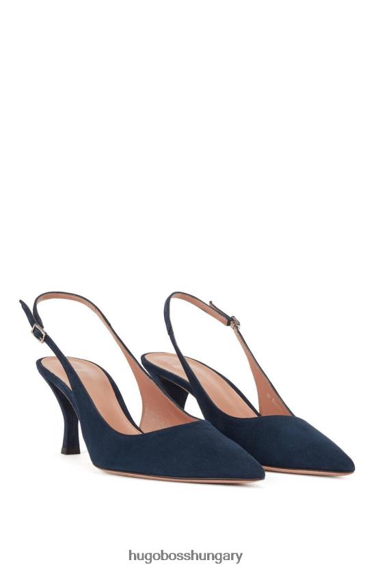 Hugo Boss slingback sarok olivia 50456221 sötétkék 80P6883 sötétkék/pasztellzöld/bézs
