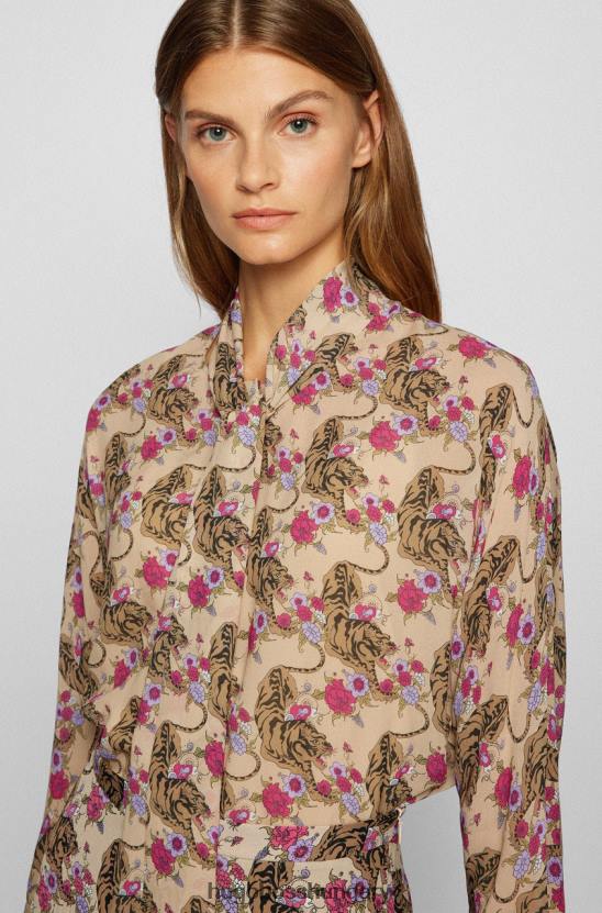 Hugo Boss blúz bailuna 50468015 print 80P6750 nyomtatás