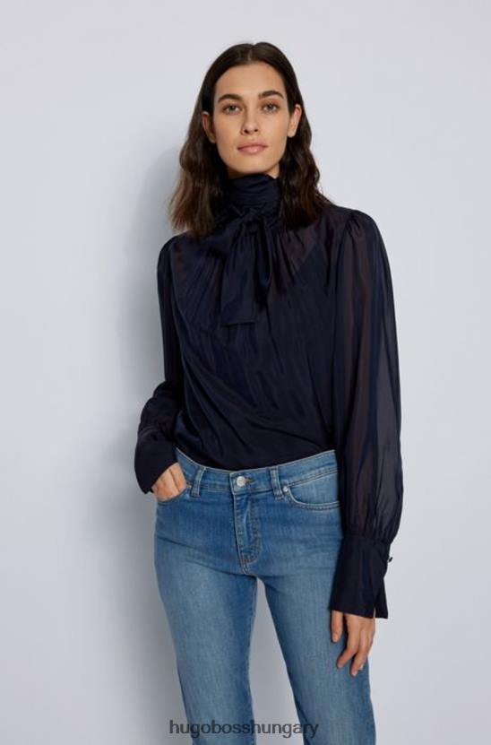 Hugo Boss l/s blúz itega 50461833 navy 80P6774 haditengerészet