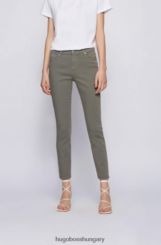 Hugo Boss farmer slim crop 1.0 50450543 oliva 80P6806 olíva/bézs/rózsaszín