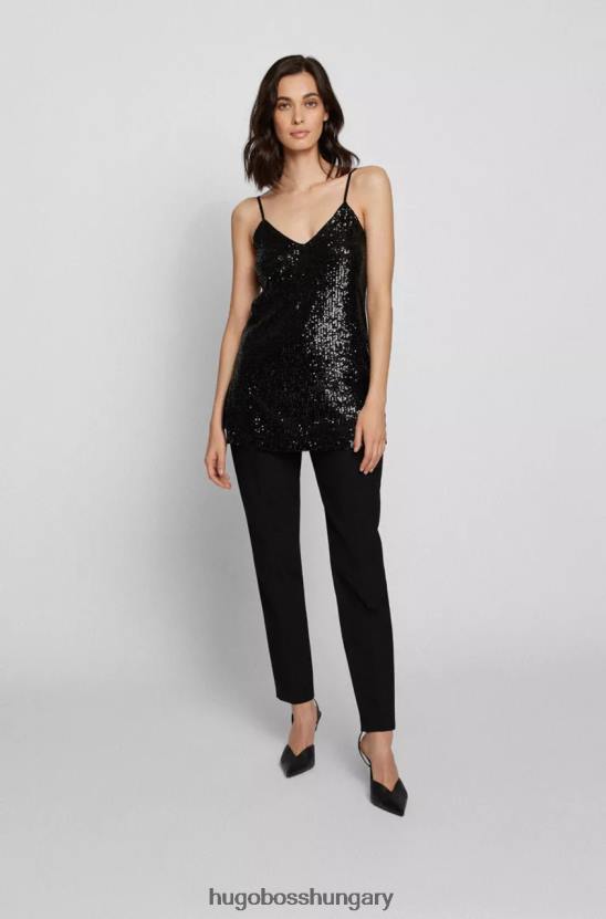 Hugo Boss cami top c esanne 50464155 fekete 80P6756 fekete arany