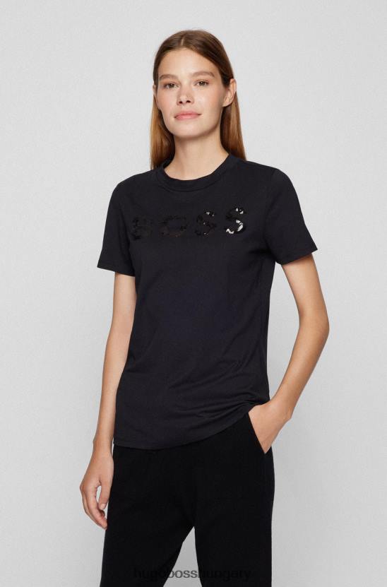 Hugo Boss s/s póló c elogo 50464505 fekete 80P6753 fekete-fehér