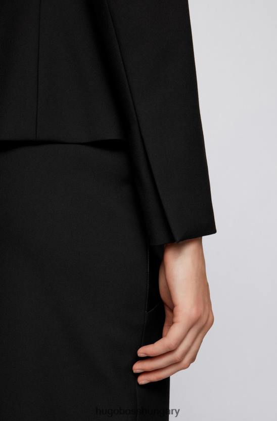 Hugo Boss gallér nélküli kabát jasnea 50457863 fekete 80P6768 fekete