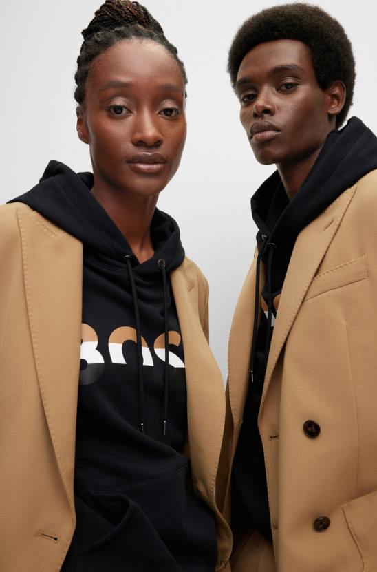 Hugo Boss uniszex kétsoros kabát szűz gyapjú bézs hugo színben 80P62290 bézs