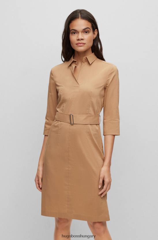 Hugo Boss bézs hugo üzleti ruha bio-pamut keverékből 80P62329 bézs